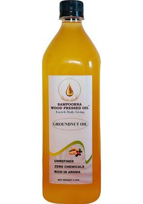 Sampoorna 1 Ltr Cold Pressed Groundnut Oil Pet Bottle (1 L)