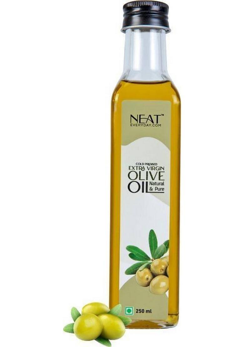 Neat Everyday Extra Virgin Olive Oil | 100% Pure For Cooking, Unrefined & Edible Glass Bottle (250 Ml)