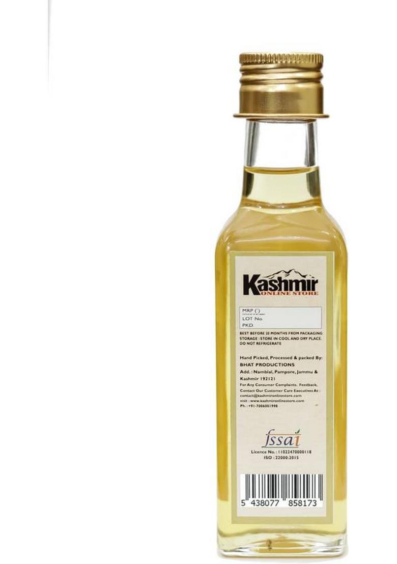 Kashmir Online Store Cold Pressed White Sesame Oil For Cooking,Skin,Face,Hair Growth Glass Bottle (100 Ml)