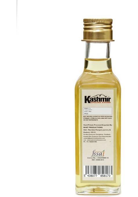 Kashmir Online Store Cold Pressed White Sesame Oil For Cooking,Skin,Face,Hair Growth Glass Bottle (100 Ml)