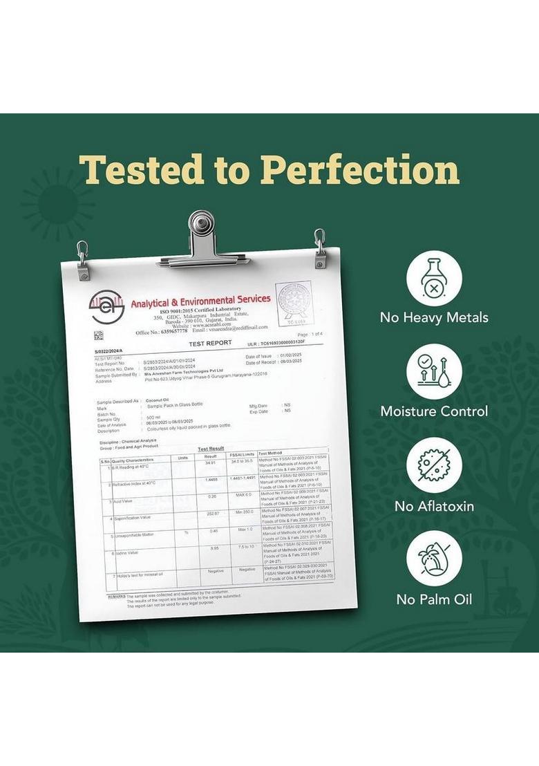 Anveshan Wood Cold Pressed Coconut Oil