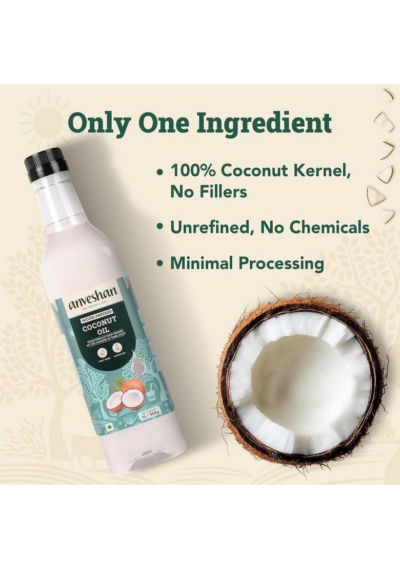 Anveshan Wood Cold Pressed Coconut Oil