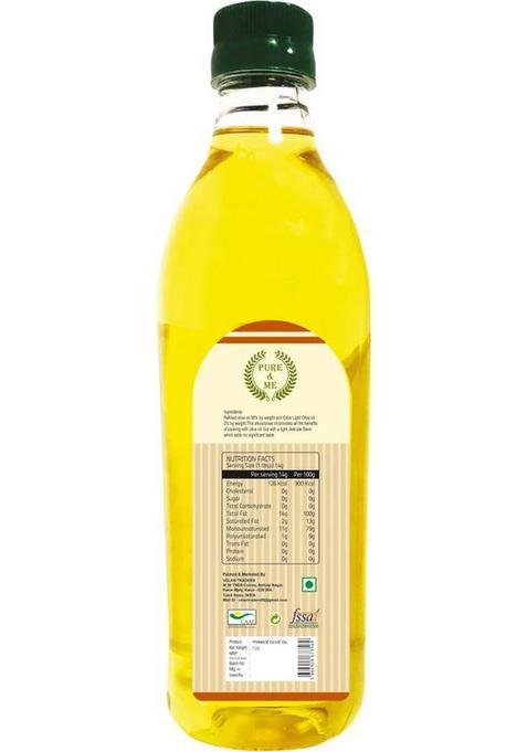 Pure & Me Pomace Olive Oil, Ideal For Everyday Indian Cooking Deep Frying Oil Plastic Bottle (1 L)