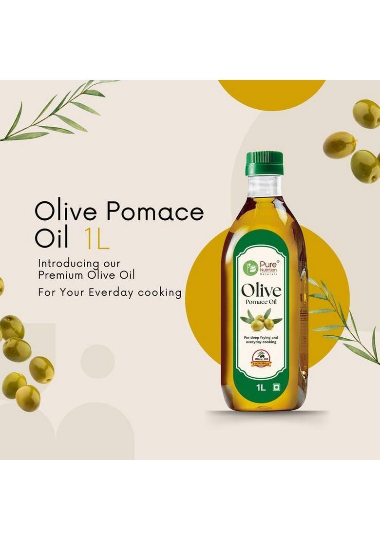 Pure Nutrition Cooking Pomace Edible Olive Oil, Frying, Baking, Healthy Oil Low Fat Pet Bottle (1 L)