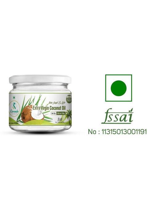 Livendo Extra Virgin Coconut Oil (100% Natural And Cold Pressed) 250 Ml (Glass Bottle) Glass Bottle (250 Ml)