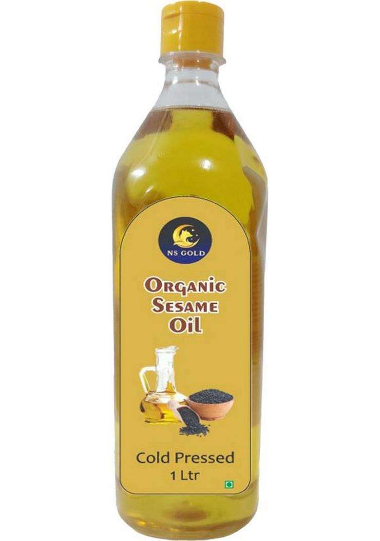 Ns Gold 100% Pure And Natural Unrefined, Cold Pressed Sesame Oil | Rich In Aroma Flavour Plastic Bottle (1 L) - Indya