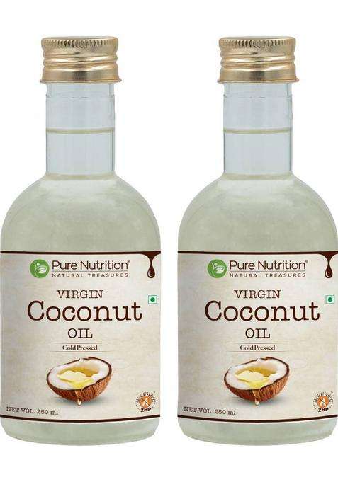 Pure Nutrition Vital Raw Cold Pressed Extra Virgin Coconut Oil For Immunity, Hair & Skin Pet Bottle (2 X 250 Ml)