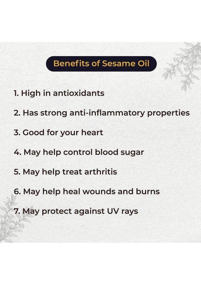 Vedcare Virgin Cold Pressed Black Sesame Seed Oil Plastic Bottle (250 Ml) - Indya