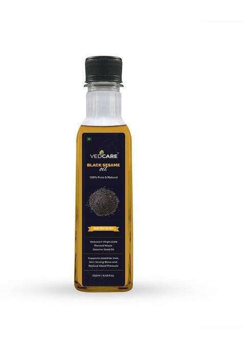 Vedcare Virgin Cold Pressed Black Sesame Seed Oil Plastic Bottle (250 Ml)