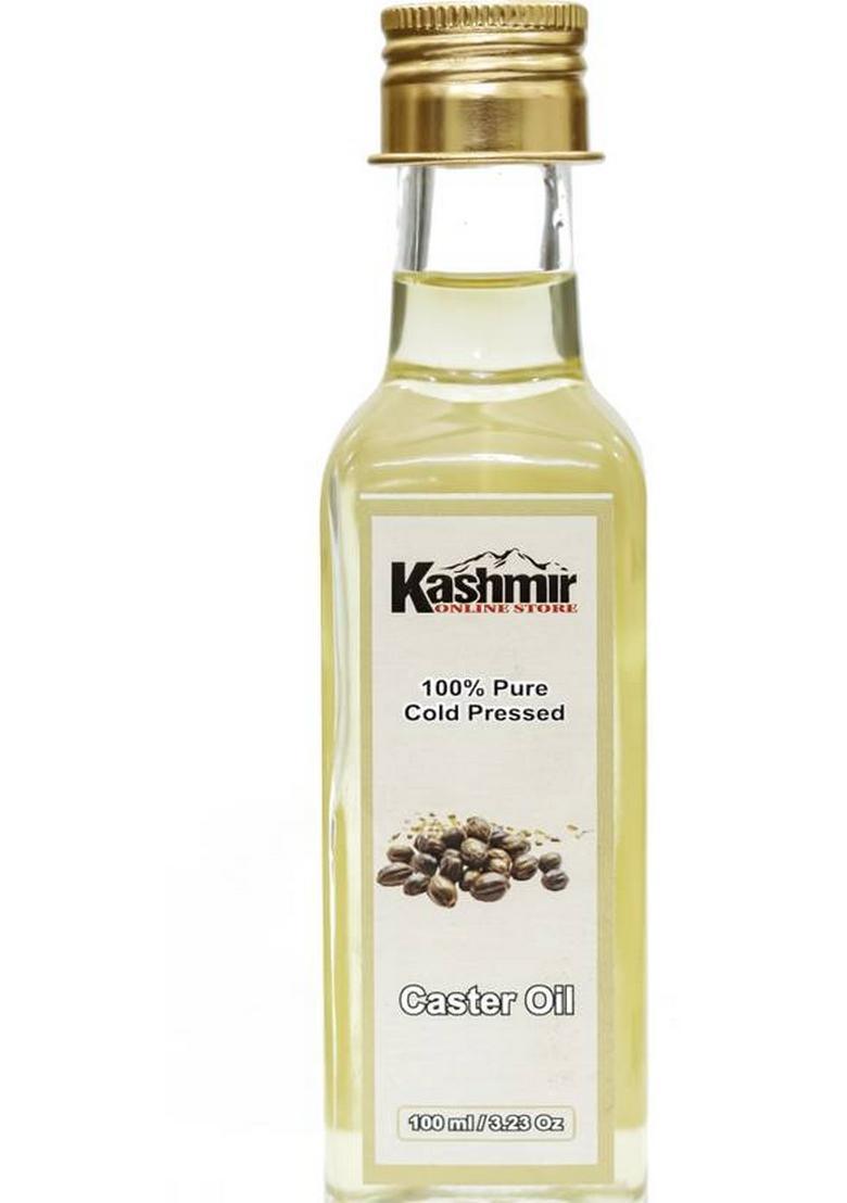 Kashmir Online Store Cold Pressed Edible Caster Oil For Cooking,Good Skin,Face And Hair Growth Canola Glass Bottle (100 Ml)