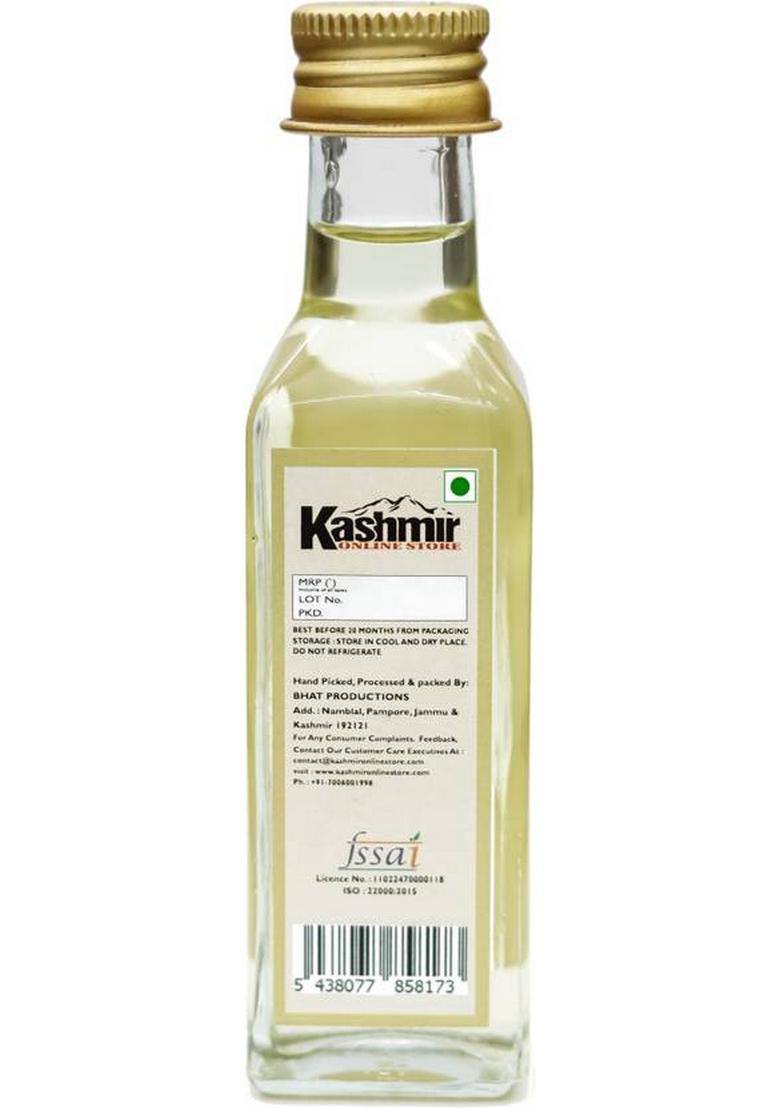Kashmir Online Store Cold Pressed Edible Caster Oil For Cooking,Good Skin,Face And Hair Growth Canola Glass Bottle (100 Ml)