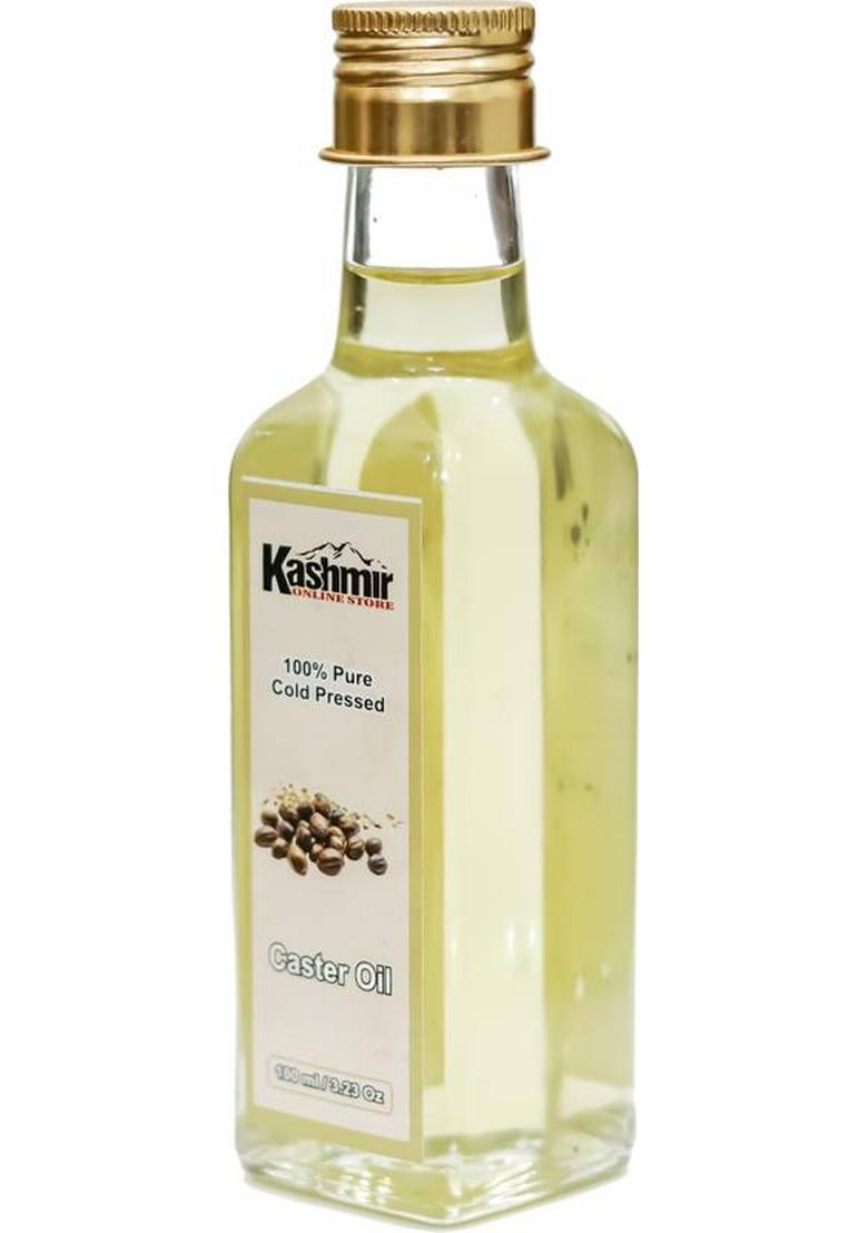 Kashmir Online Store Cold Pressed Edible Caster Oil For Cooking,Good Skin,Face And Hair Growth Canola Glass Bottle (100 Ml)