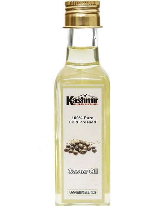 Kashmir Online Store Cold Pressed Edible Caster Oil For Cooking,Good Skin,Face And Hair Growth Canola Glass Bottle (100 Ml)