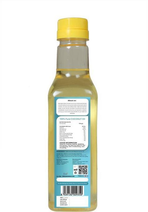 Naturelypure Wood-Pressed Coconut Oil, 500Ml Oil Jar (500 Ml)