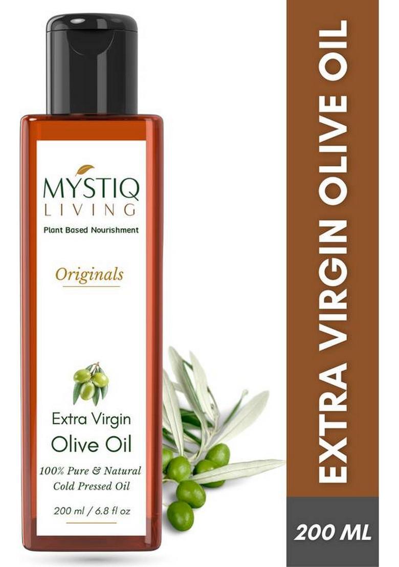 Mystiq Living Extra Virgin Olive Oil For Cooking, Dressing Salad And Baby Massage Pet Bottle (200 Ml)