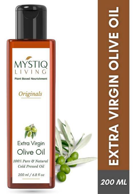 Mystiq Living Extra Virgin Olive Oil For Cooking, Dressing Salad And Baby Massage Pet Bottle (200 Ml)