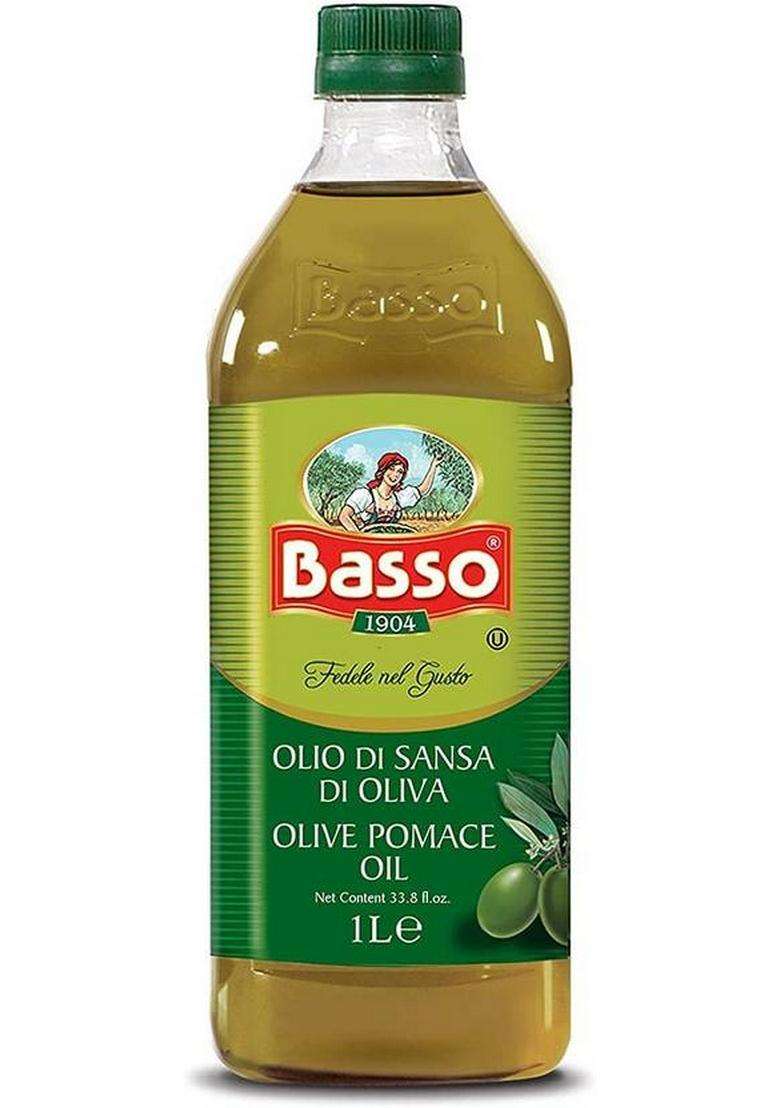 Basso Olive Oil Pomace Oil, 1 Ltr Plastic Bottle (1 L) - Indya