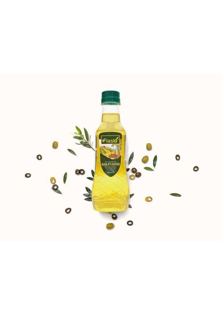 Flasio Rich Blend Of Olive Oil Plastic Bottle (500 Ml) - Indya