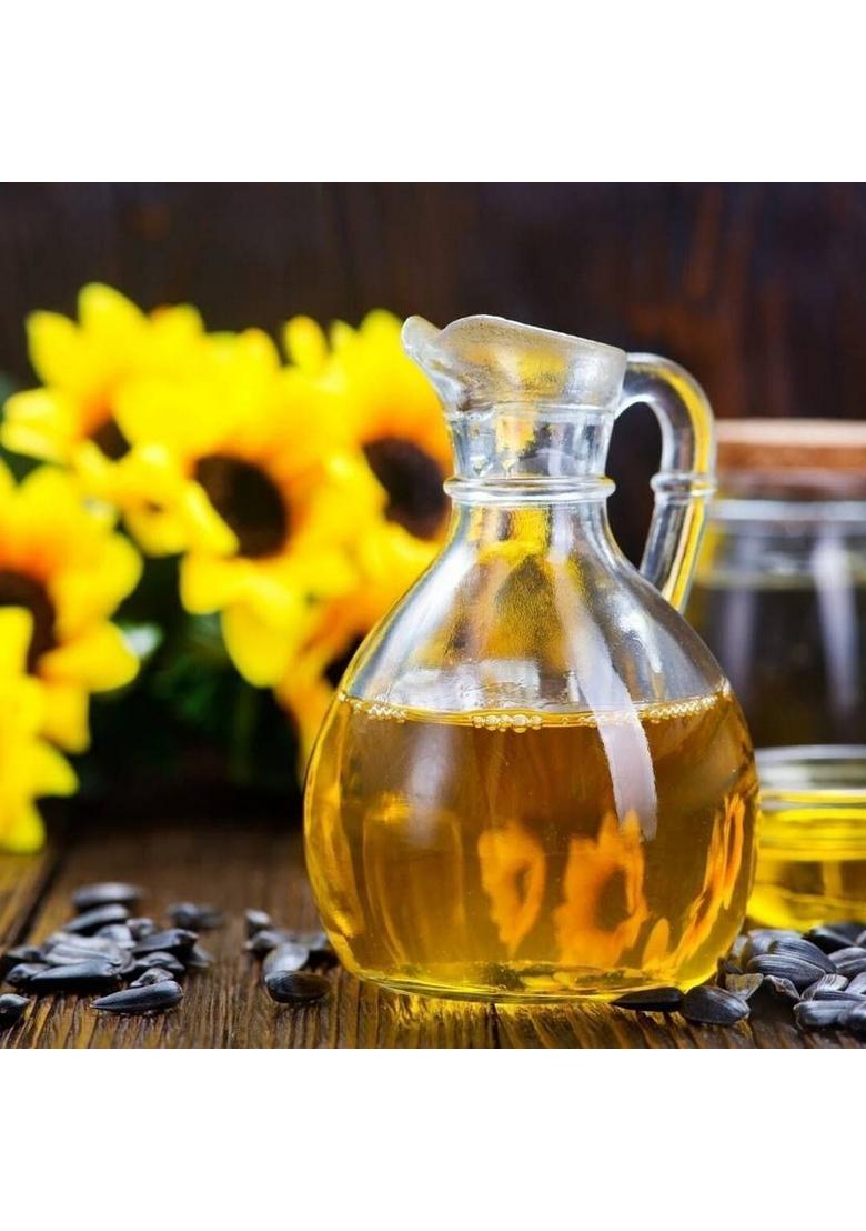 Village Organica Cold Pressed Sunflower Oil | Pure & Unadulterated Vitamin A E Tin (1 L)