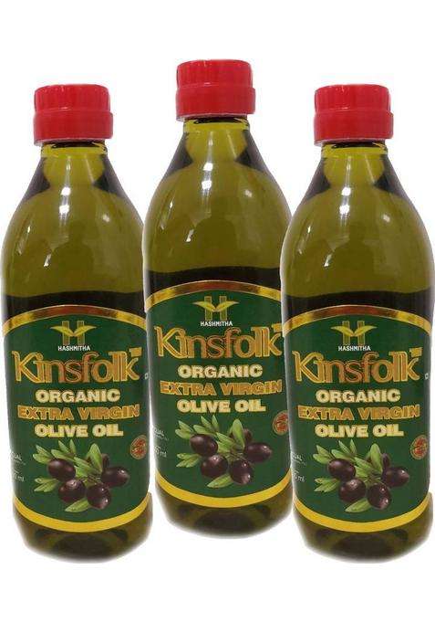 Kinsfolk Extra Virgin ( Pack Of 3 ) Olive Oil Plastic Bottle (3 X 166.67 Ml)