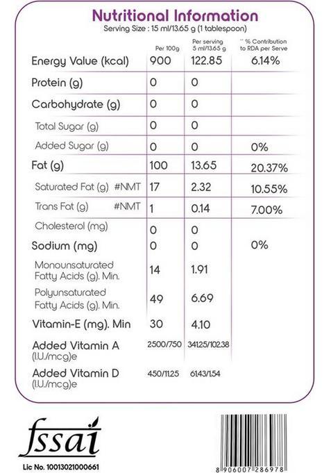 Aadhar Refined Sunflower Oil Pouch (800 G)