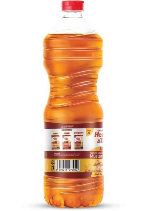 Emami Healthy & Tasty Kachchi Ghani Mustard Oil Plastic Bottle (825 G)