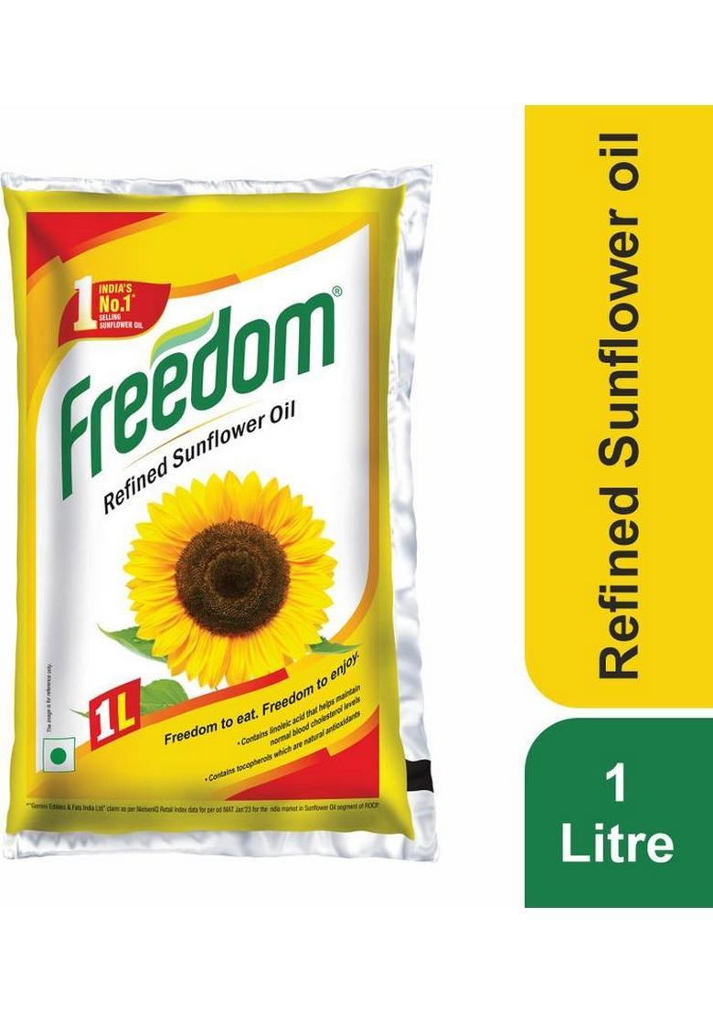 Freedom Refined Sunflower Oil Pouch (1 L)