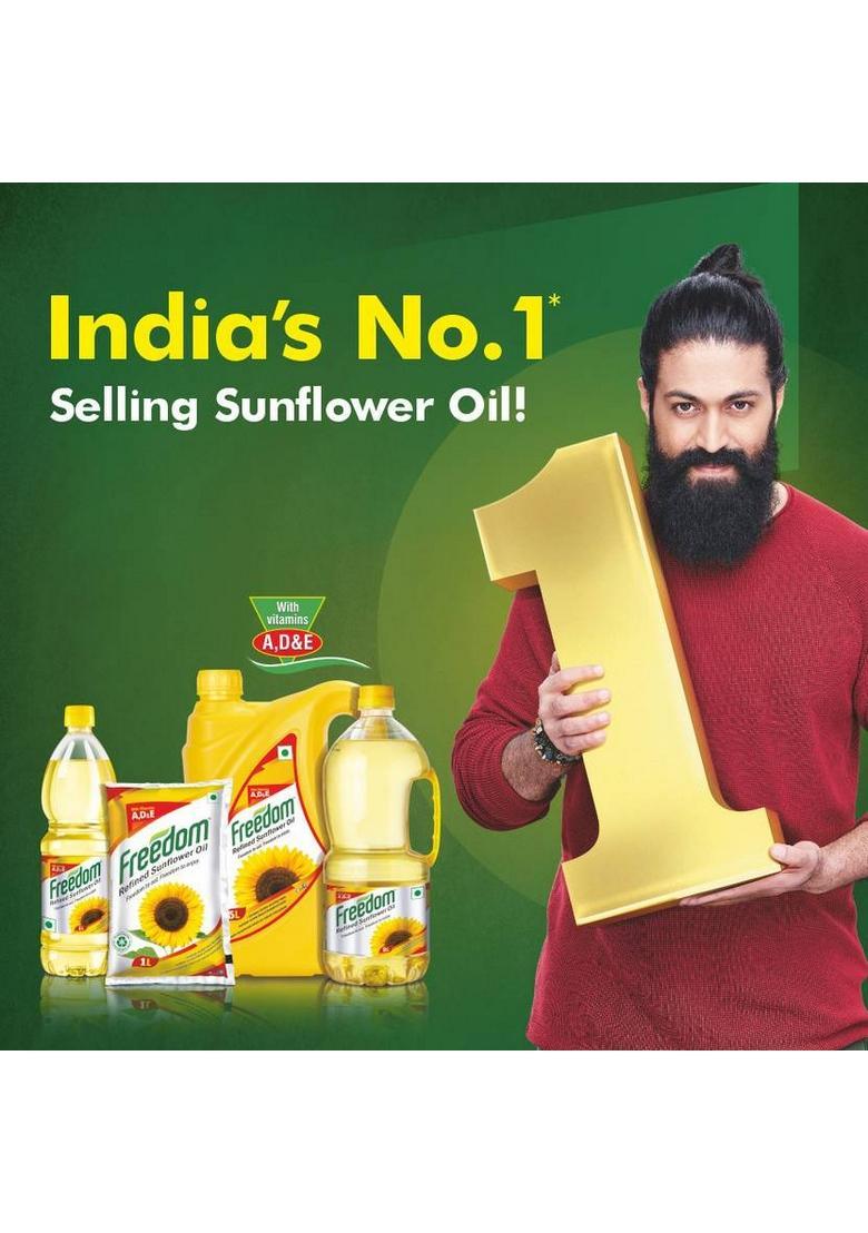 Freedom Refined Sunflower Oil Pouch (1 L)
