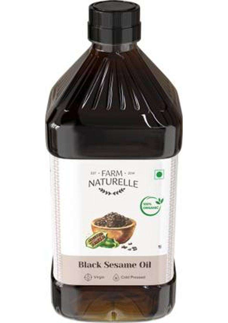 Farm Naturelle Naturelle-Organic Virgin Cold Pressed Black Sesame Seed/Til/Gingelly Cooking Oil (915 Ml) Plastic Bottle - Indya