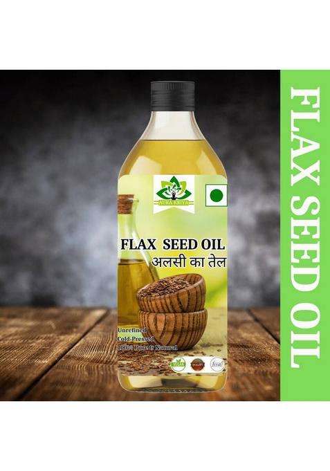 Aura Kriya Flaxseed Oil, Alsi Ka Tail, Edible Linseed Cooking Oil Plastic Bottle (0.5 L)