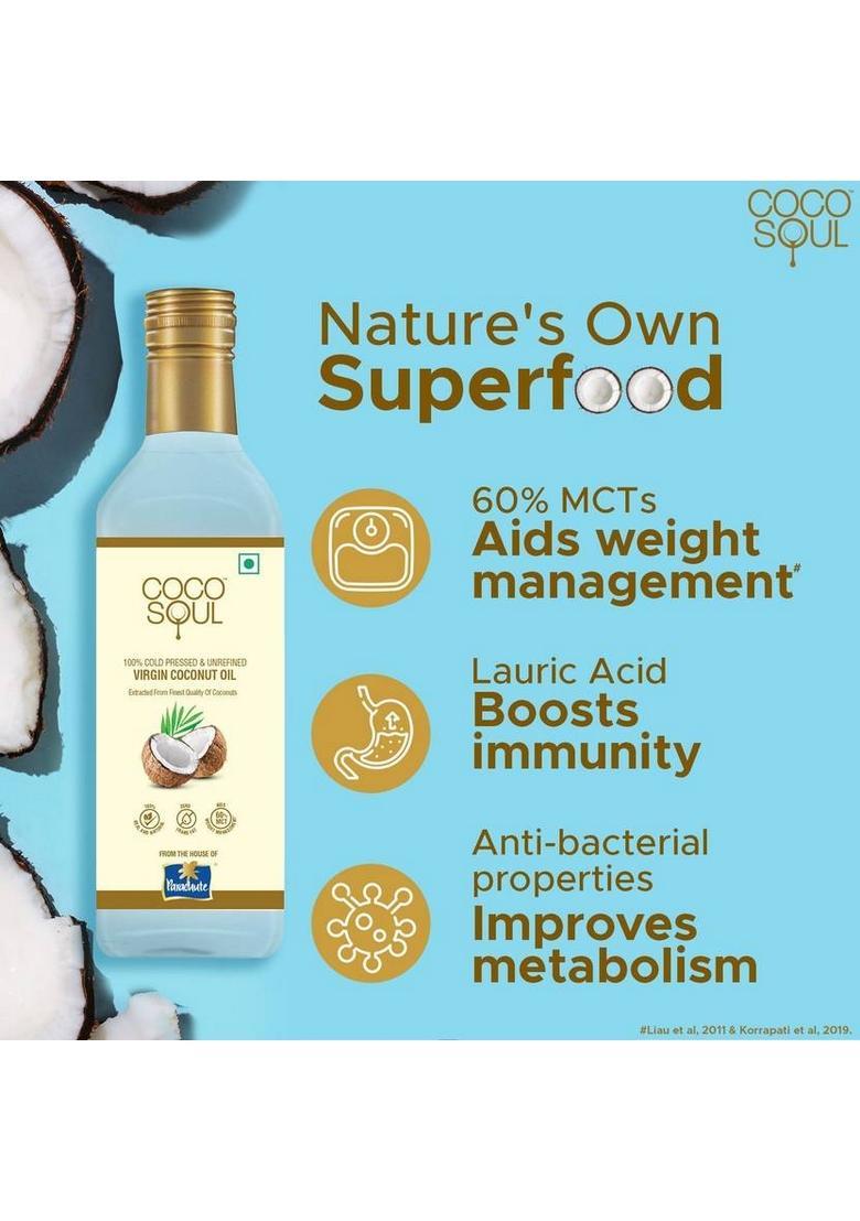 Coco Soul Cold Pressed Unrefined Daily Cooking Multipurpose Usage