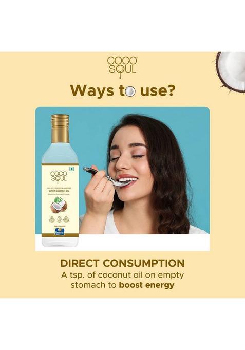 Coco Soul Cold Pressed Unrefined Daily Cooking Multipurpose Usage