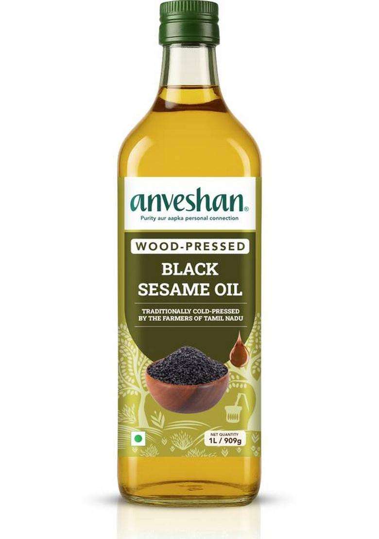 Anveshan Wood Cold Pressed Kacchi Ghani Gingelly Oil Sesame Pet Bottle (1000 Ml) - Indya