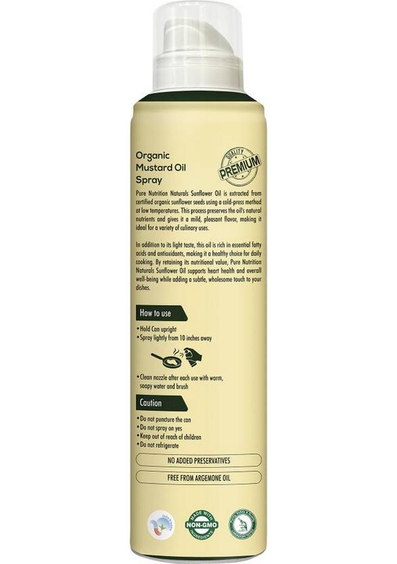 Pure Nutrition Sunflower Oil Cooking Spray| 100% & Edible Pet Bottle (200 Ml)