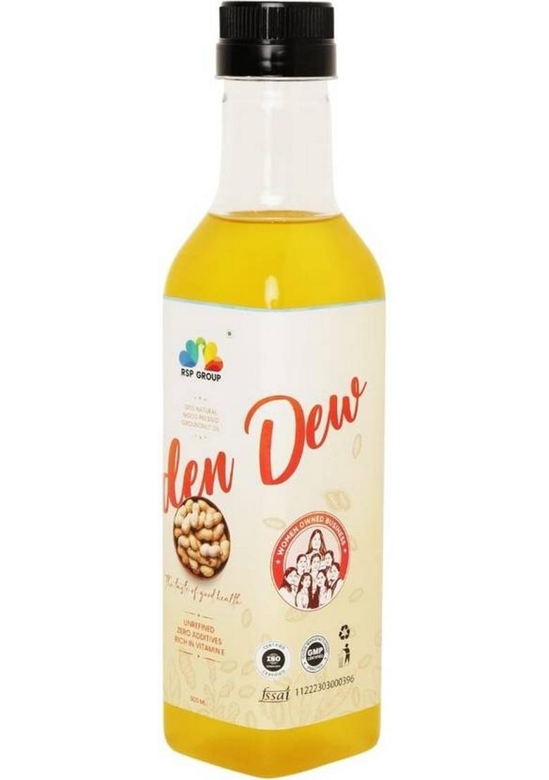 Rsp Wood Pressed (Marachekku) 100% Pure Unrefined Edible Multipurpose Virgin Cooking Groundnut Oil Plastic Bottle (500 Ml)