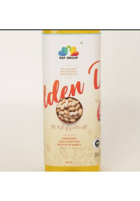 Rsp Wood Pressed (Marachekku) 100% Pure Unrefined Edible Multipurpose Virgin Cooking Groundnut Oil Plastic Bottle (500 Ml)