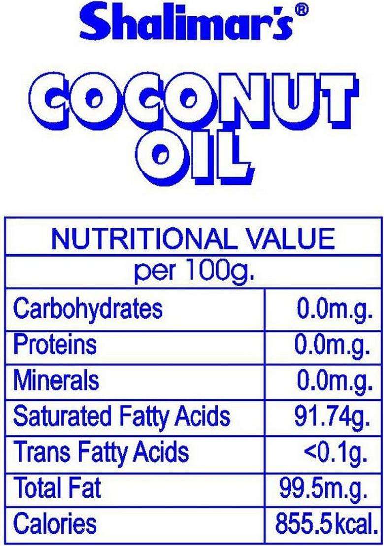Shalimars Shalimar Edible Grade Coconut Oil Tin (2 X 175 Ml) - Indya