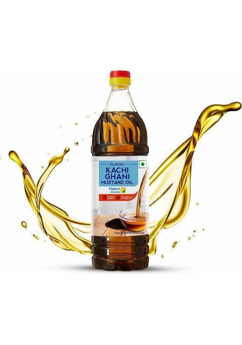 Classic Kachi Ghani Mustard Oil Plastic Bottle By Flipkart Grocery (1 L)