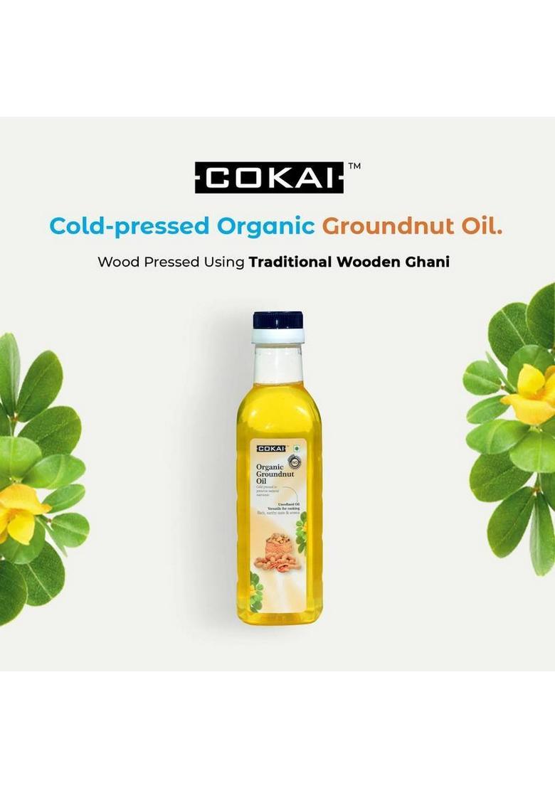 Cokai Cold Pressed Virgin Groundnut Oil Plastic Bottle (500 G)