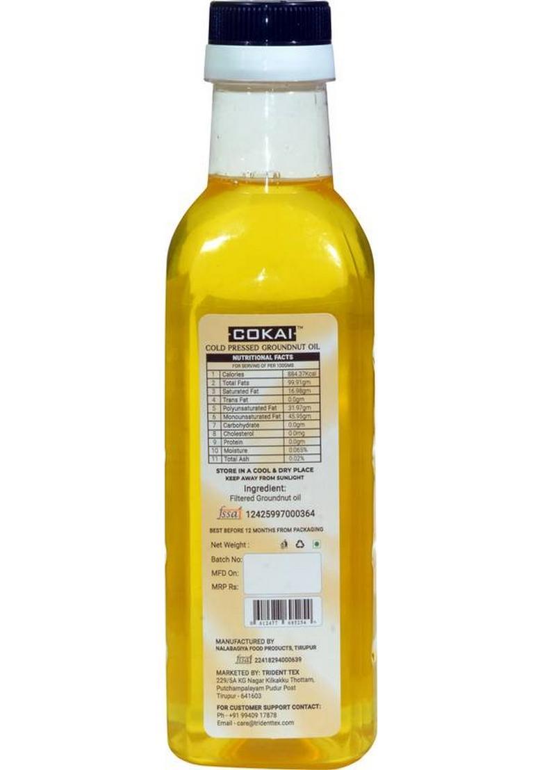 Cokai Cold Pressed Virgin Groundnut Oil Plastic Bottle (500 G)