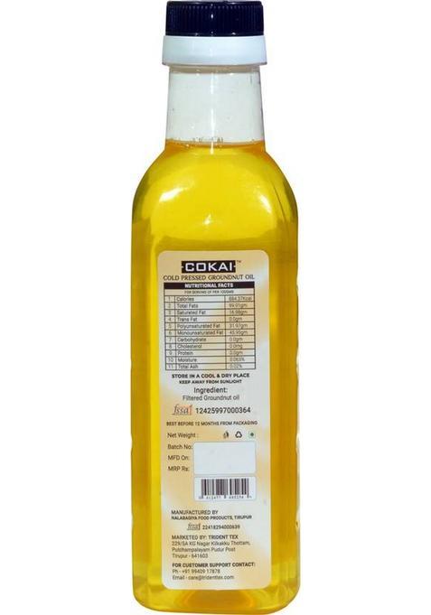 Cokai Cold Pressed Virgin Groundnut Oil Plastic Bottle (500 G)