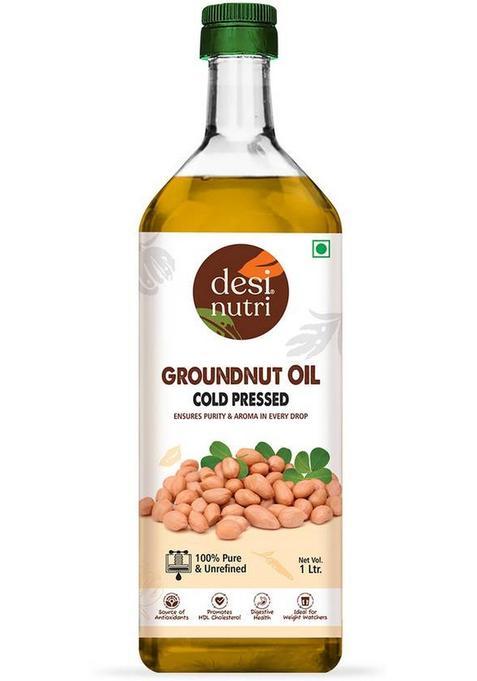 Desi Nutri Cold Pressed Groundnut Oil Plastic Bottle (1 L)