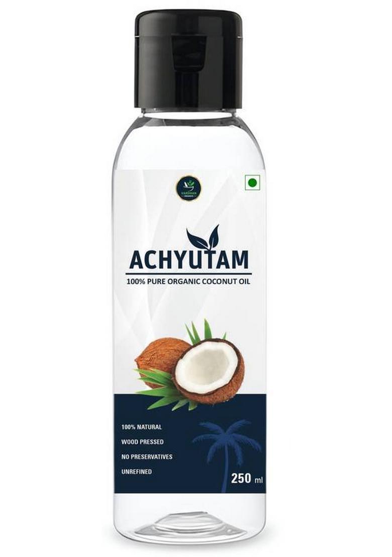 Achyutam Coconut Oil For Hair Growth 100% Pure And Organic 250Ml Plastic Bottle (250 Ml)