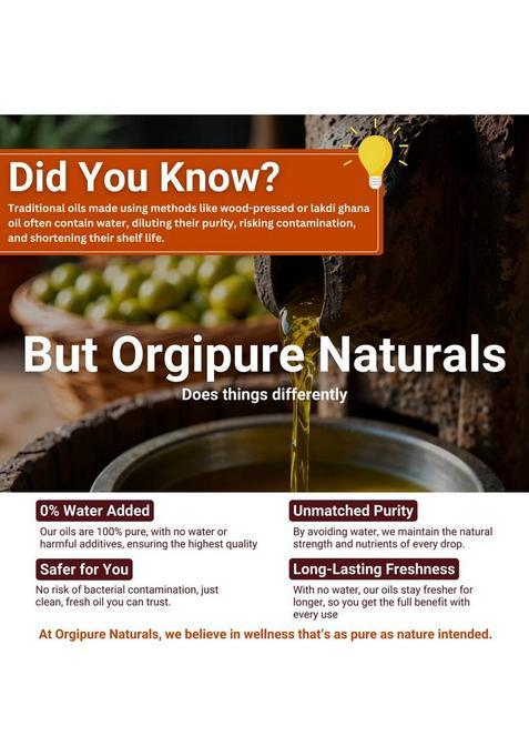 Orgipure Naturals 1 Liter Unrefined Chemical-Free 100% Pure And Natural Cold-Pressed Sunflower Oil Pet Bottle (1 L)