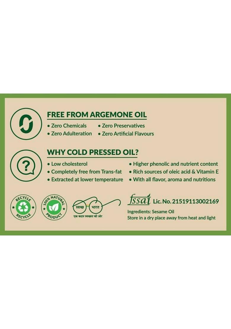 Woodfress Wooden Cold Pressed Sesame Oil 1L