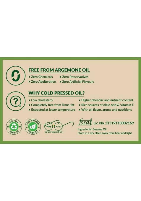 Woodfress Wooden Cold Pressed Sesame Oil 1L