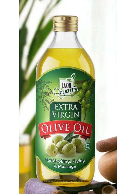 Laxmi Organic Extra Virgin Olive Oil Jaitun Tail Light Edible & Cooking Body Hair Massage Pet Bottle (500 Ml)
