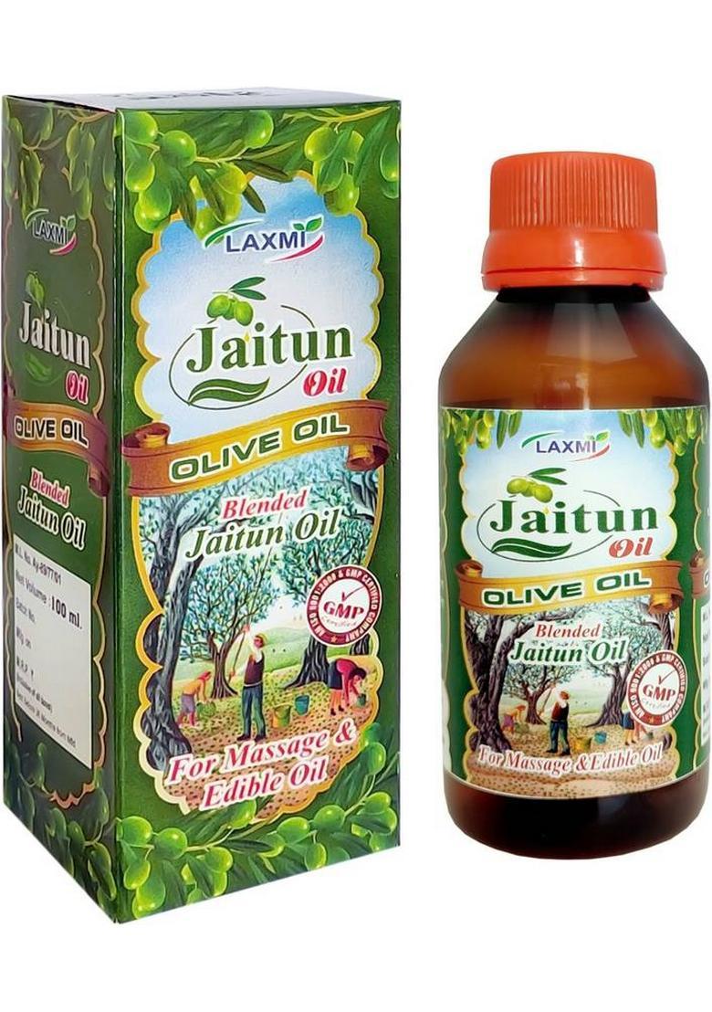 Laxmi Olive Oil Jaitun Tail Edible Moisturizes Skin, Fights Signs Of Aging, Improves Skin Health, Keeps Hair Healthy Plastic Bottle (900 Ml)