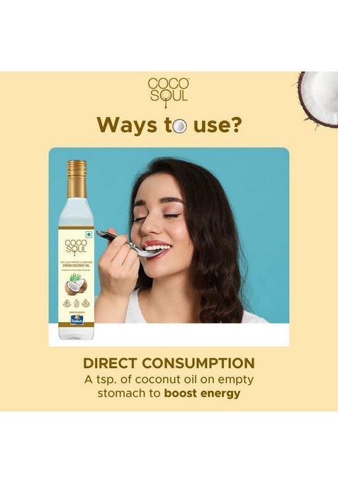 Coco Soul Cold Pressed Unrefined Daily Cooking Multipurpose Usage