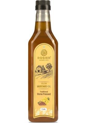 Rosier Wood Pressed Organic Yellow Mustard Oil 1Ltr Pure, Natural & Healthy Pet Bottle (1 L)